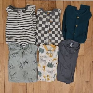 Cotton On Kids Pajama Set Mix - Teal, Gray, White, Black, Green, Yellow